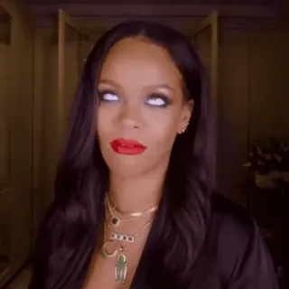 ๐ rihanna, celebrity, woman, makeup, singer, beauty whatsapp sticker