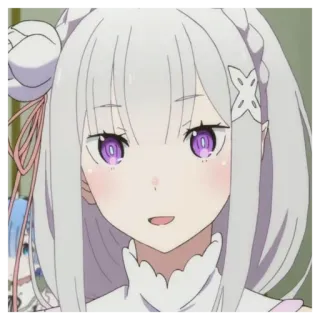 🐁 Emilia Re:Zero Anime, Chica, Linda, Kawaii, Emilia, Re Zero whatsapp sticker