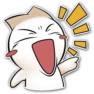 😂 dessin animé, criant, excité, animé, joyeux, content whatsapp sticker