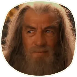 ☺️ Gandalf Lord of the Rings 마법사, 판타지, 마법, 중간계, 이안 맥켈런 telegram sticker