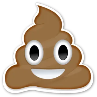 💩 emoji, poop, shit, brown, funny, cute telegram sticker
