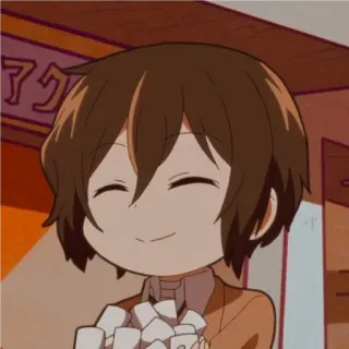 😇 anime, cute, smiling, cartoon telegram sticker