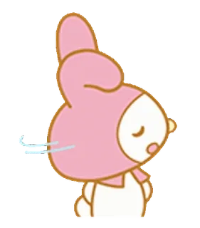 💖 My Melody My Melody, Sanrio, cartoon, cute, kawaii, character, sleepy telegram sticker