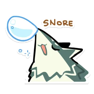 😪 SNORE sleeping, snoring, dream, tired, wolf, cute telegram sticker