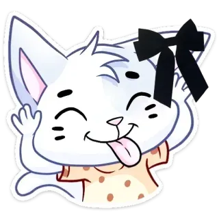😛 猫, 漫画, 可愛い, 動物, ステッカー telegram sticker