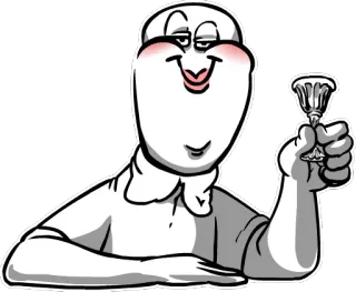🥂 nhân vật, bánh mì nướng, rượu vang, đồ uống telegram sticker