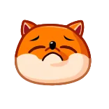 😭 fuchs, traurig, emoji, tier, cartoon telegram sticker