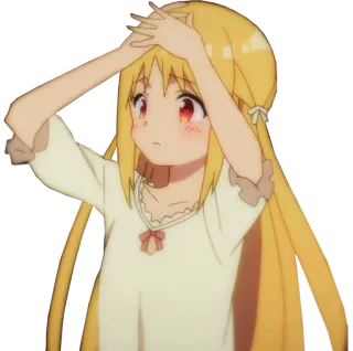 🙌 Anime, Chica, Linda, Dibujos animados, Pelo rubio, Ojos grandes telegram sticker