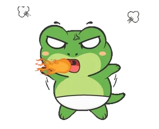 🤬 katak, kartun, marah, api, imut, emoji, stiker telegram sticker