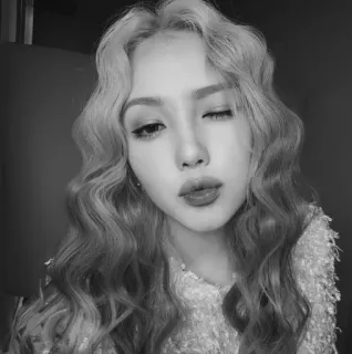 🥀 mujer, retrato, guiñando, belleza, moda, chica, persona telegram sticker