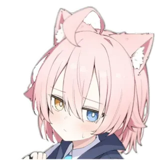 ❤ アニメ, 猫耳娘, いたずら, 可愛い telegram sticker
