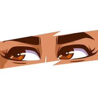 👀 eyes, cartoon, stare, expression, animation telegram sticker