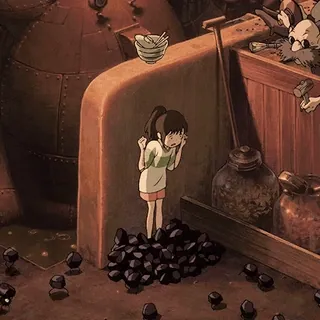 😨 Chihiro Spirited Away Chihiro, El viaje de Chihiro, Anime, Studio Ghibli, Animación japonesa, Escena de película, Película, Animación whatsapp sticker