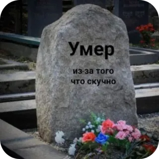 🌸 Умер из-за того что скучно telegram sticker