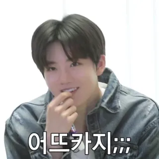🤔 어뜨카지;;; persona, sorridente, coreano, uomo, ritratto whatsapp sticker