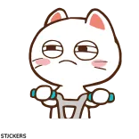 😕 kucing, binatang, stiker, lucu, kartun, menyetir, imut whatsapp sticker