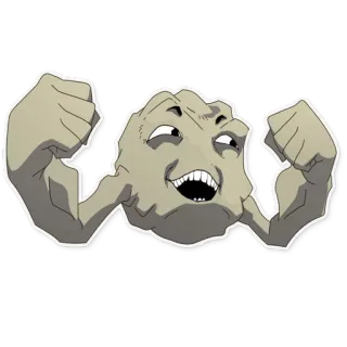 😏 Geodude Pokemon pokemon, Geodude, skała, stworzenie, kreskówka telegram sticker