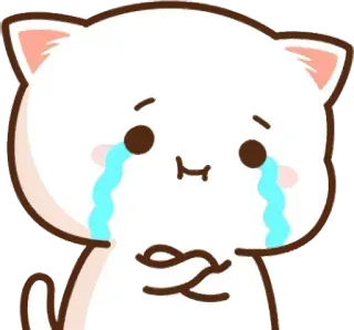 😭 кот, грустный, плачущий, эмодзи, каваи, милый, животное, слезы telegram sticker