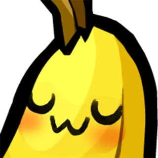 ☺️ plátano, kawaii, lindo, fruta, pegatina, emoji, dibujo animado telegram sticker