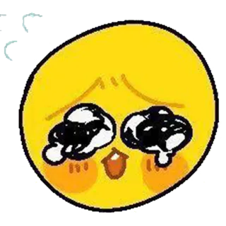 😢 Emoji, lindo, amarillo, triste, lloroso telegram sticker