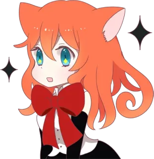 ✨ Catgirl, Аниме, Каваий, Манга, Милый, Чиби telegram sticker