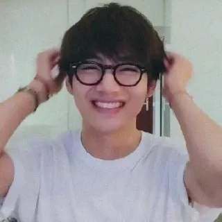 😏 personne, lunettes, sourire, cheveux whatsapp sticker