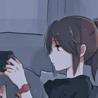 🎀 Anime, Ragazza, Cartone animato, Carino whatsapp sticker