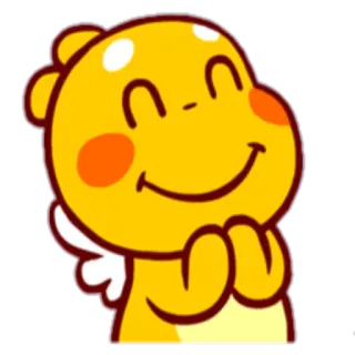 😊 giallo, animale, cartoni animati, carino, ali telegram sticker