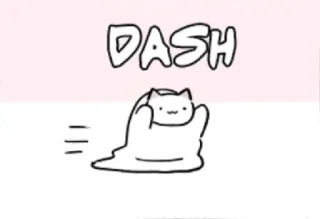 🏃‍♀️ DASH katze, niedlich, tier, rennen, cartoon, geschwindigkeit telegram sticker