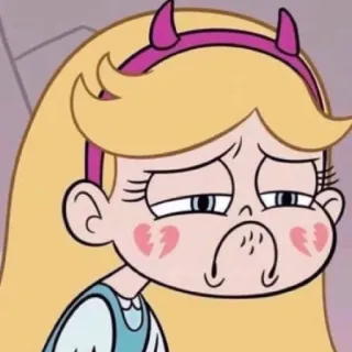 💫 Star Butterfly Star vs. the Forces of Evil Dibujo animado, Triste, Molesto, Estrella, Mariposa, Serie de TV whatsapp sticker