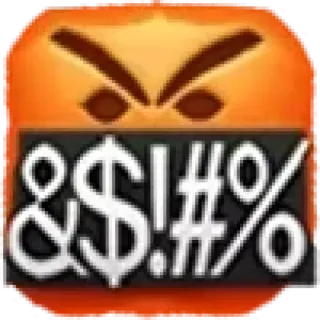 🤬 &$!#% wütend, fluchen, obszön, emoji, symbole telegram sticker