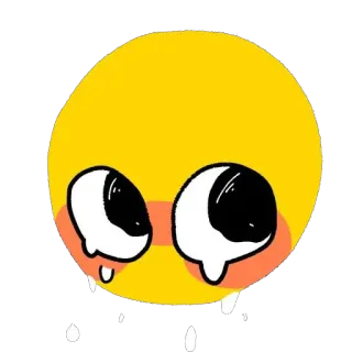 😢 emoji, crying, sad, yellow, face, emotion telegram sticker