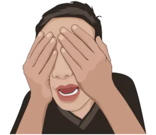🙈 Úp mặt, Sốc, Bực bội, Thất vọng, Xấu hổ, Che mắt telegram sticker
