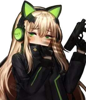 😍 anime, gun, girl, weapon, manga whatsapp sticker