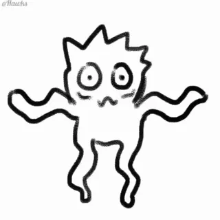😩 monster, cartoon, tekening, eigenaardig, personage, illustratie telegram sticker