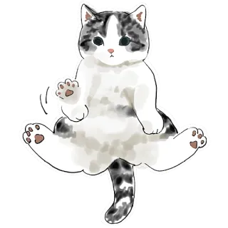 👋 猫, 子猫, かわいい, 動物, ペット, 座る telegram sticker