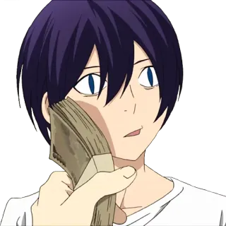 😮 anime, money, character, illustration telegram sticker