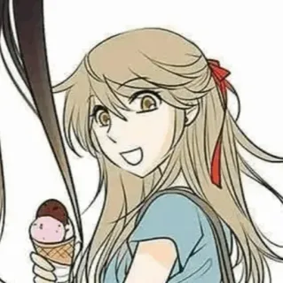 🍘 アニメガール, アイスクリーム, かわいい, 漫画, ポートレート, イラスト telegram sticker
