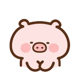 ⭐️ maiale, animale, carino, cartone animato, rosa telegram sticker