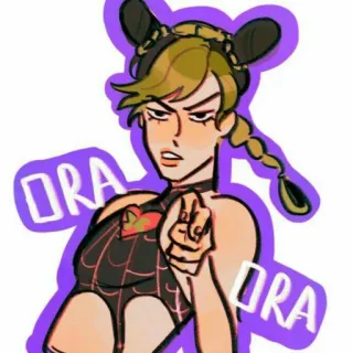 🤨 Jolyne Cujoh JoJo's Bizarre Adventure ORA ORA Anime, Jojos Bizarre Adventure, Jolyne Cujoh, Ora Ora, Sticker, Sticker Anime telegram sticker