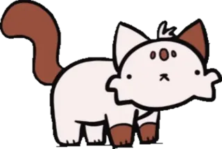 😐 cat, cute, animal, cartoon, pet telegram sticker