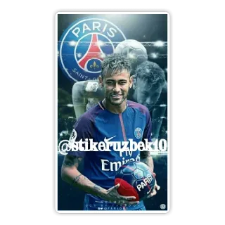 💎 Neymar @stikeruzbek10 soccer, football, Neymar, Paris Saint-Germain, sports whatsapp sticker