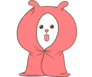 🐽 coelho, fofo, animal, desenho animado, engraçado, rosa, adorável telegram sticker