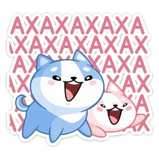 😃 AXAXAXAXA собака, кошка, милый, животное, друг, питомец telegram sticker