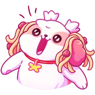 🤩 sticker, dog, cartoon, cute, happy, funny telegram sticker