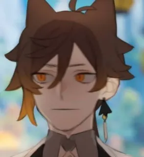 😐 Zhongli Genshin Impact anime, game, zhongli, genshin impact, fanart telegram sticker