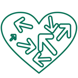 💚 corazón, flechas, vector, símbolo whatsapp sticker
