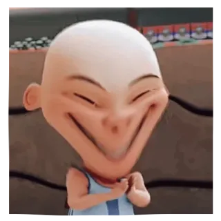 🧑‍🦲 Upin Upin & Ipin Cartone animato, Personaggio, Upin, Upin & Ipin, Animazione, Divertente, Malese telegram sticker