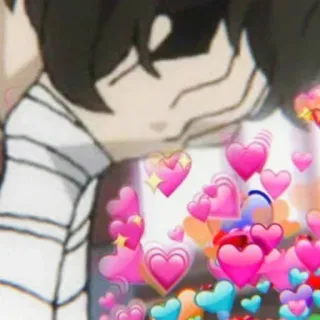 🧊 corações, amor, fofo, emoji, anime telegram sticker