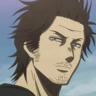 🗡 Yami Sukehiro Black Clover Anime, Black Clover, Yami, Yami Sukehiro, Karakter whatsapp sticker
